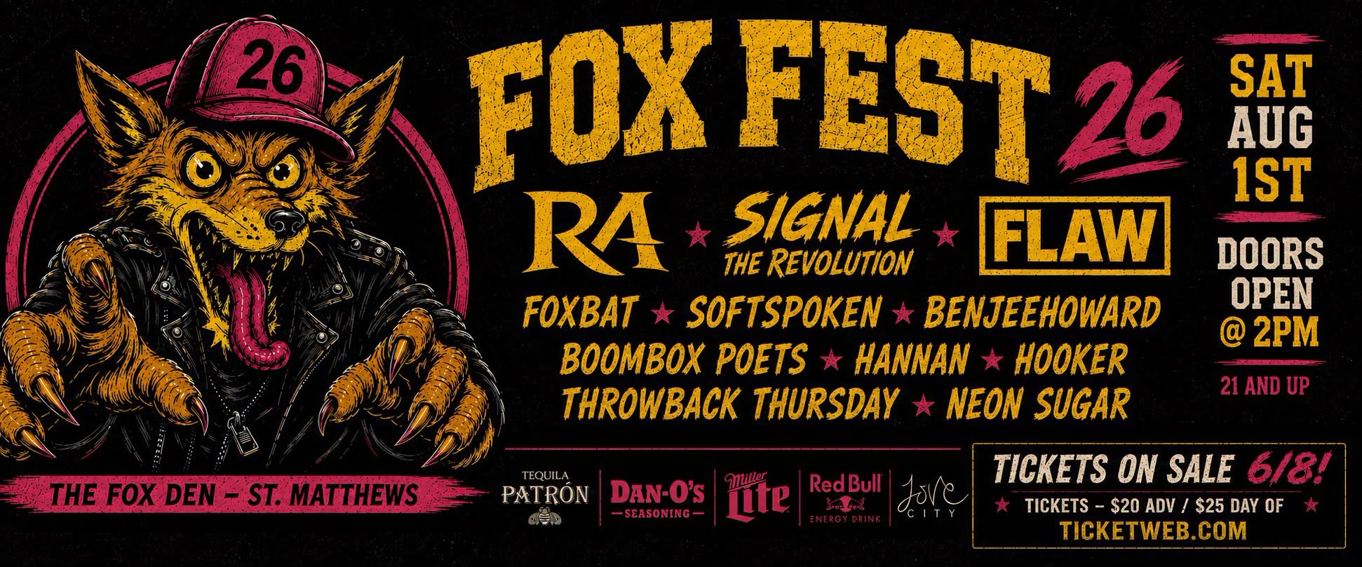 Fox Fest 2026 Brings National, Regional, and Local Rock Talent to The Fox Den While Supporting Love City